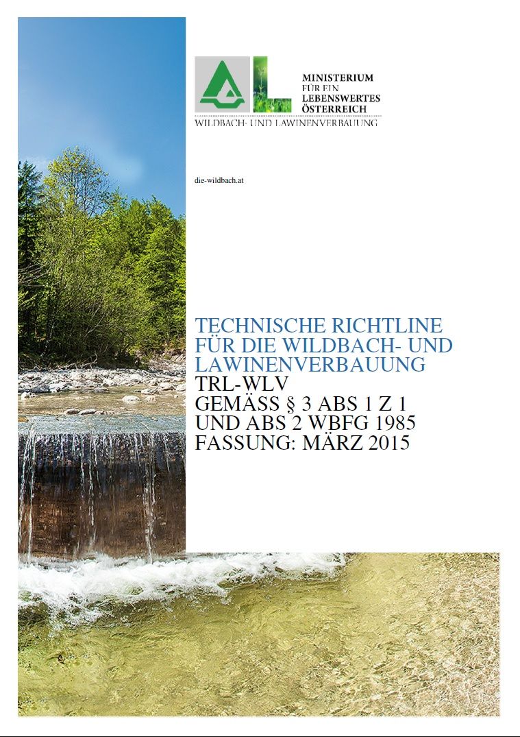 Coverbild der Broschüre - Technische Richtlinie der Wildbach- und Lawinenverbauung