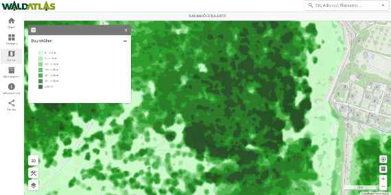 WALDATLAS und Baumhöhen