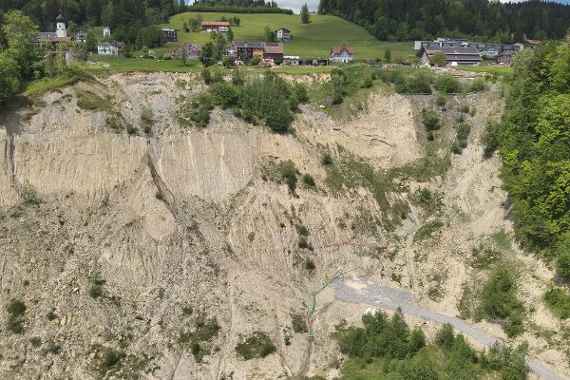 Rutschung in der Gemeinde Doren (Vorarlberg)