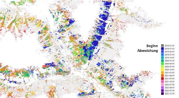 Satellitenbildauswertungen für den Bezirk Lienz 2022