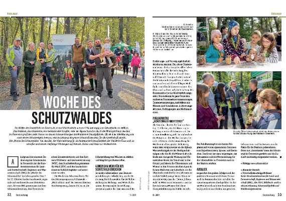 Artikel zur Woche des Schutzwaldes 2024 in der Forstzeitung