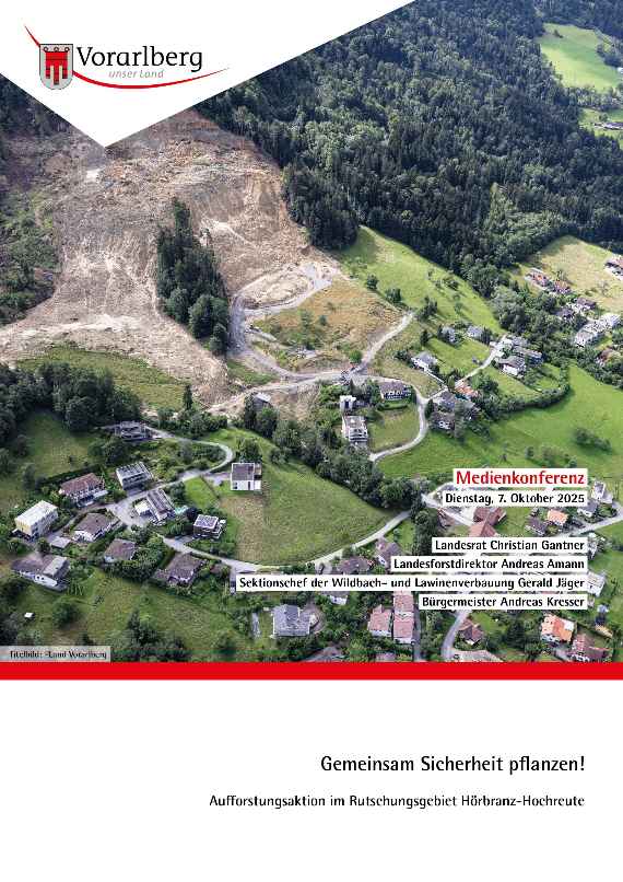 Gemeinsam Sicherheit pflanzen!<br/>Aufforstungsaktion im Rutschungsgebiet Hörbranz-Hochreute<br/>