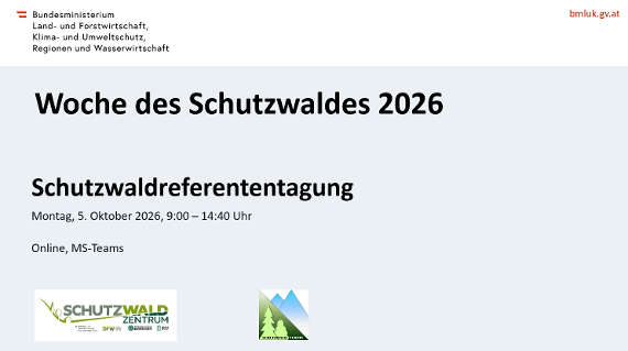 Woche des Schutzwaldes 2026 - Schutzwaldreferententagung