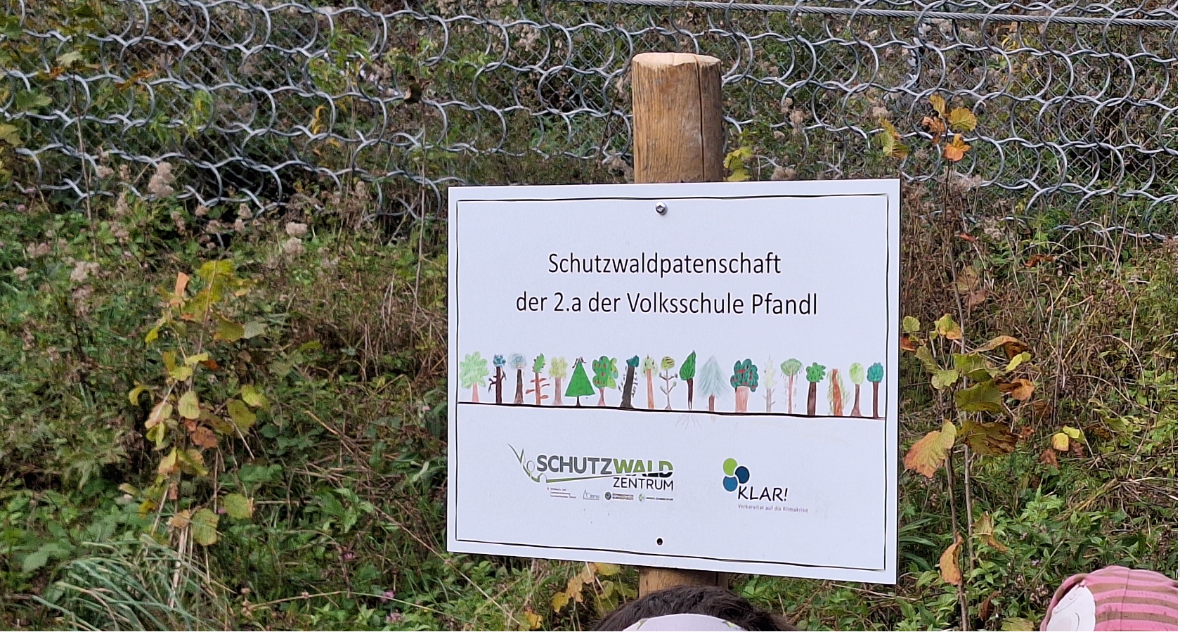 Schild Schutzwaldpatenschaft 2A