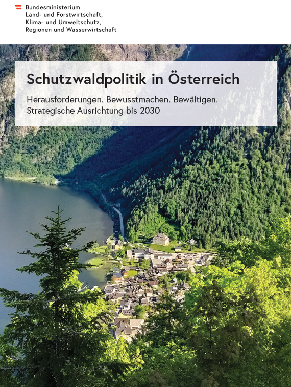 Broschüre Schutzwaldpolitik in Österreich - Titelseite