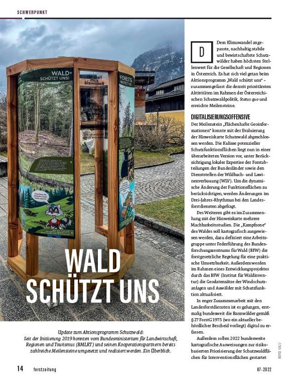 Forstzeitung_Ausgabe 07/2022_Wald schützt uns