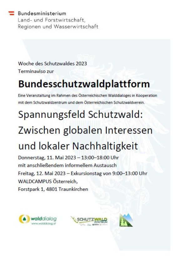 Bundesschutzwaldplattform 2023