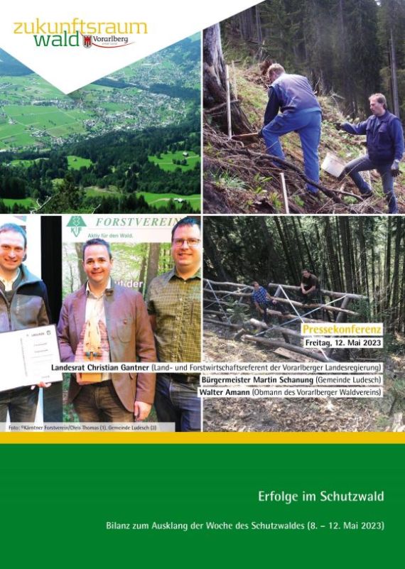 Woche des Schutzwaldes in Vorarlberg - Unterlage zur Pressekonferenz