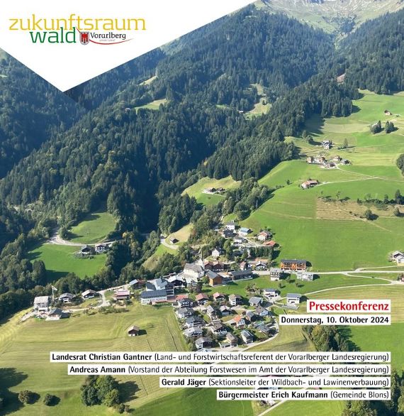 Pressekonferenz in Blons zur Woche des Schutzwaldes 2024