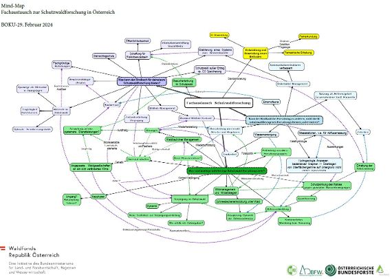 MindMap - Fachaustausch zur Schutzwaldforschung in Österreich