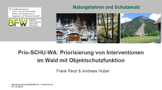Prio-SCHU-WA: Priorisierung von Interventionen im Wald mit Objektschutzfunktion