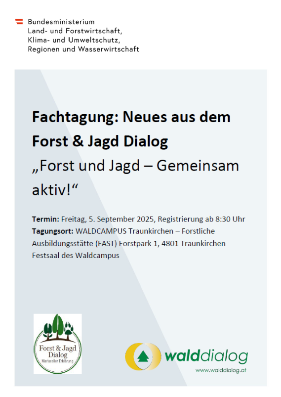 Fachtagung: Neues aus dem Forst & Jagd Dialog