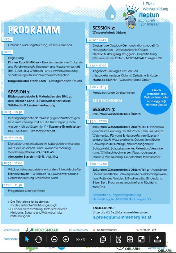 Programm Infotag für DirektorInnen Öblarn_WLV & Naturgefahrentage Ennstal_21.05.2025