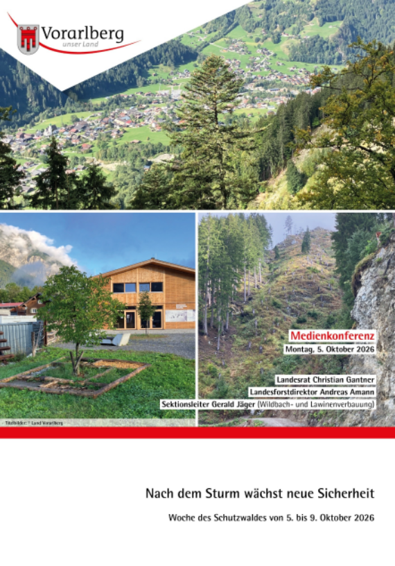 Medienkonferenz Land Vorarlberg zur Woche des Schutzwaldes